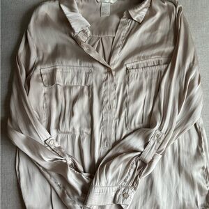 H&M Light Beige Button Down Shirt
